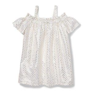 Janie and Jack x Rachel Zoe Cream & Gold Polka Dot Dress 5
